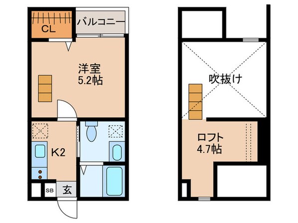 クレール岩塚Ⅰの物件間取画像